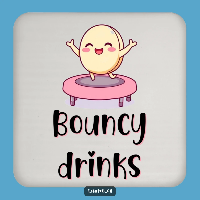 Funny Macaron Jelly Bean Trampoline Coaster - Protect Surfaces with Hilarious Playfulness