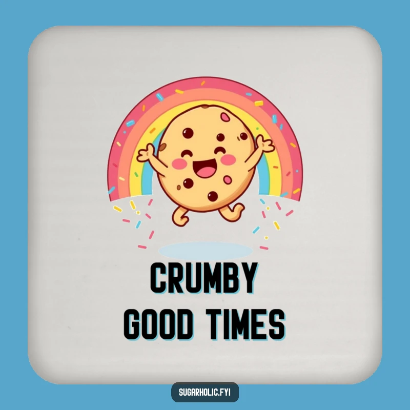 Funny Cookie Rainbow Sprinkles Coaster - Protect Surfaces with Hilarious Joy