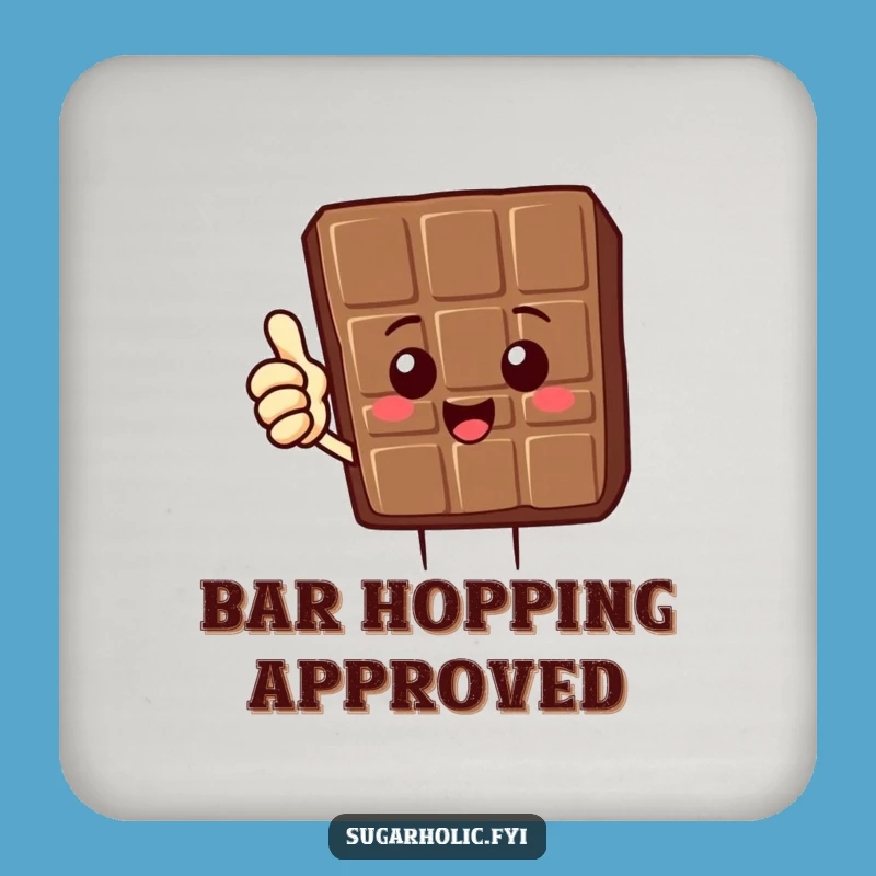 Funny Chocolate Bar Coasters: Thumbs Up Protection, Hilarious Gift Set