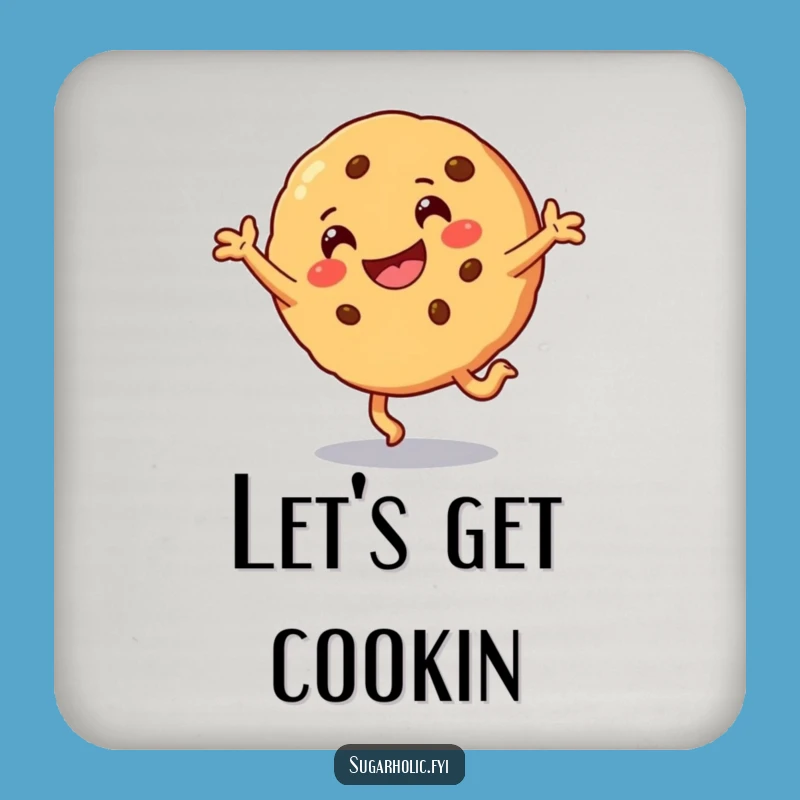 Funny Cookie Cartwheel Coaster - Protect Surfaces Smiling Character