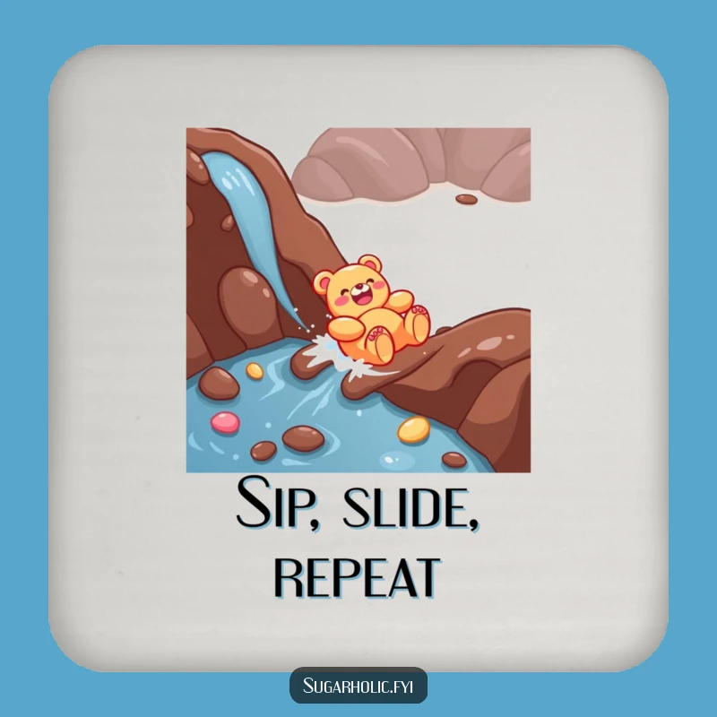 Funny Gummy Bear Coasters - Set of Chocolate River Decor, Perfect Funny Housewarming Gift