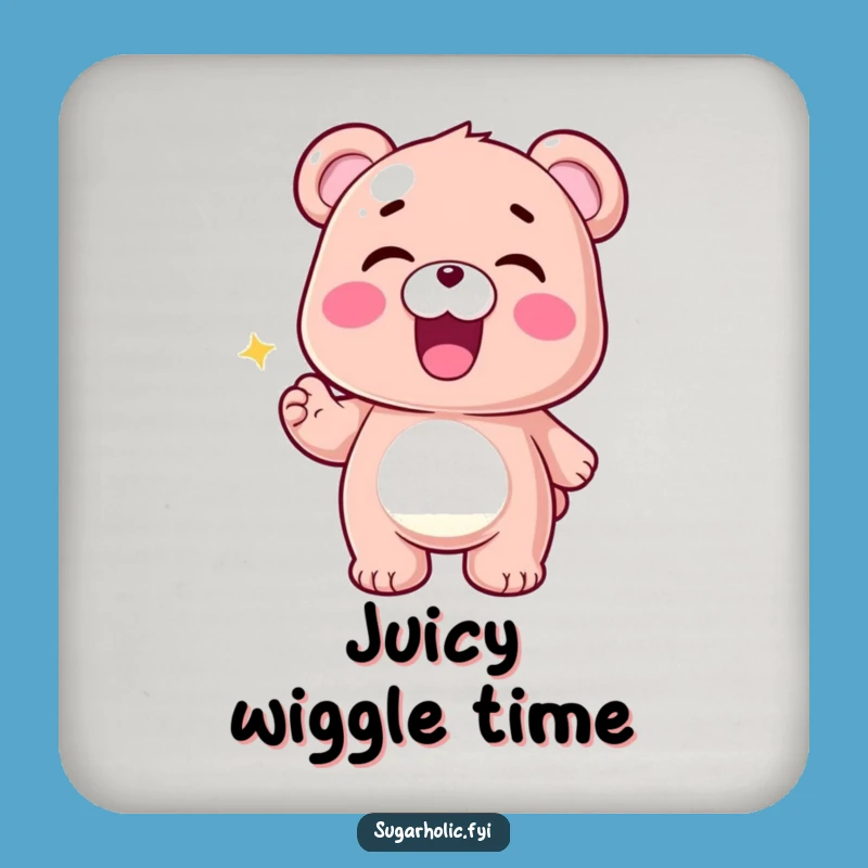 Funny Gummy Bear Coasters: Set of Wiggle Designs for Hilarious Drink Protection Gift