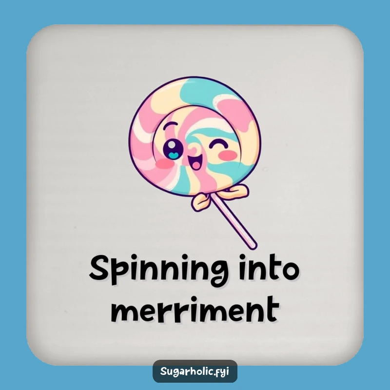 Funny Playful Lollipop Coasters: Spinning Protection, Hilarious Gift Set