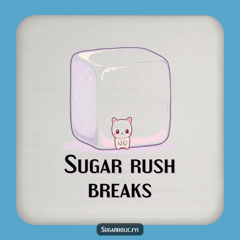 Funny Shy Candy Sugar Cube Coasters: Protect Surfaces with Charm
