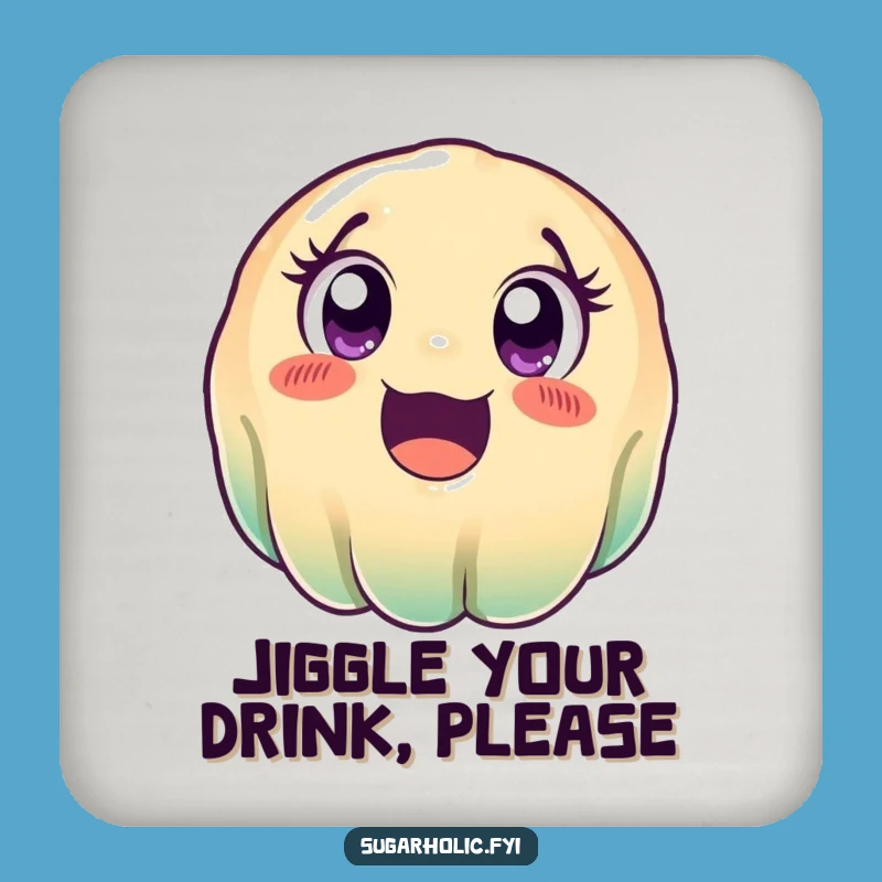 Funny Wobbly Jelly Coaster - Cute Cartoon Protection for Your Surfaces