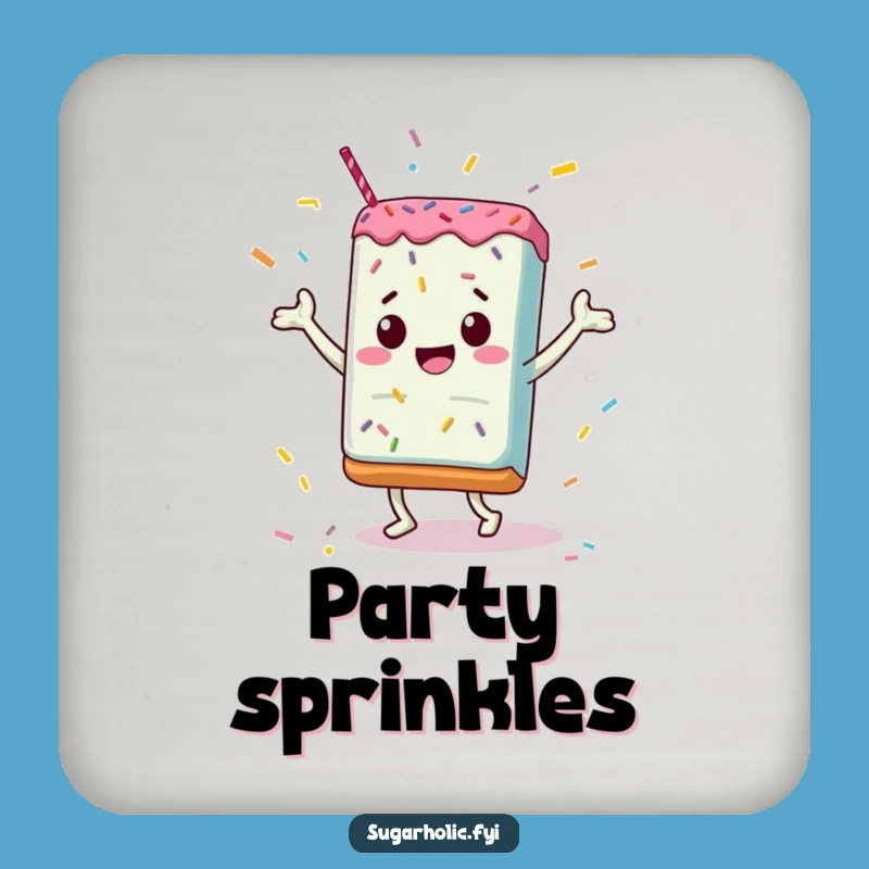 Funny Candy Bar Coaster: Sprinkle Dance Protection - Sweet Tableware!