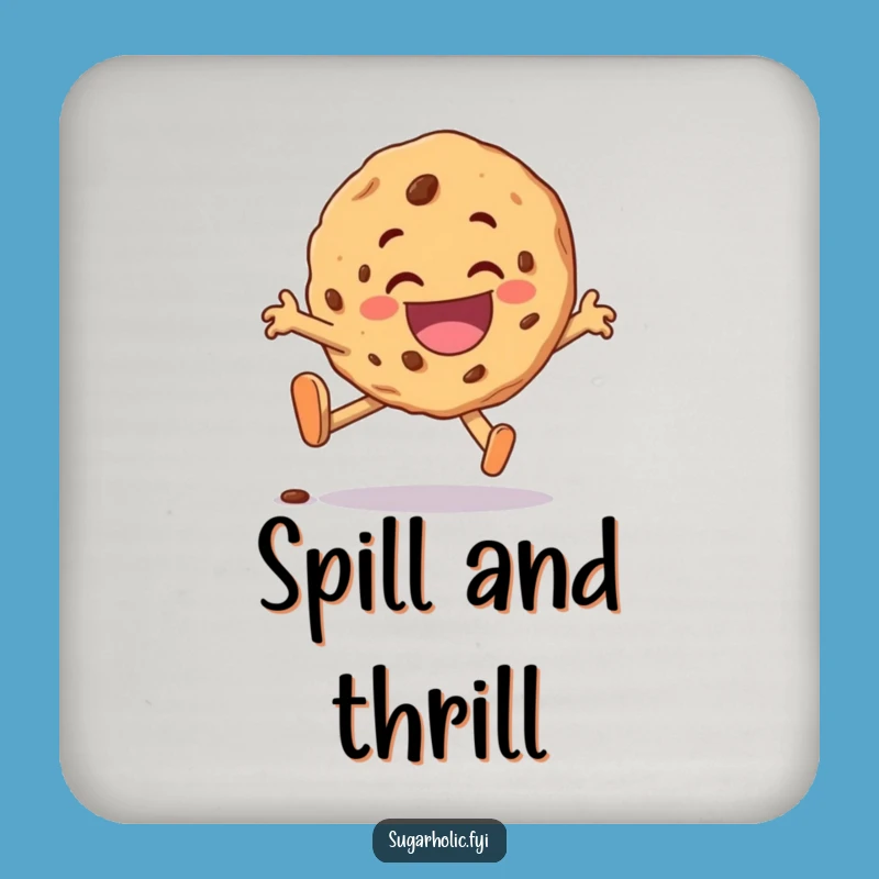 Funny Cookie Trip Coaster: Delighted Character Drink Protection, A Hilarious Funny Gift