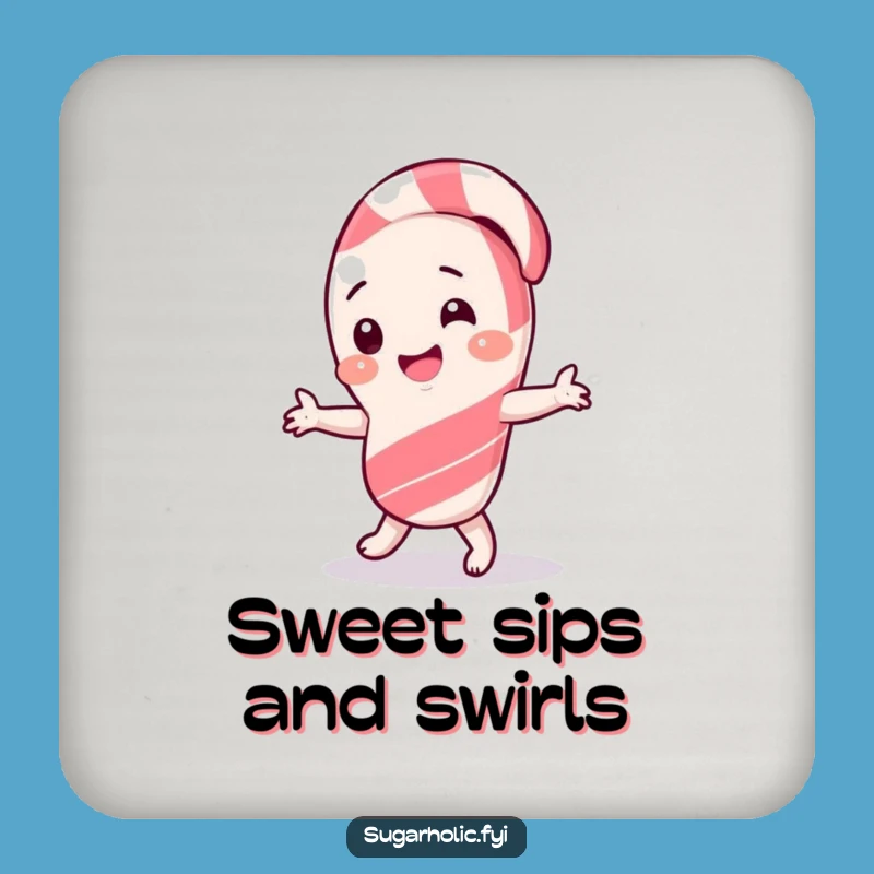 Funny Candy Cane Dance Coaster - Protect Surfaces Giggling