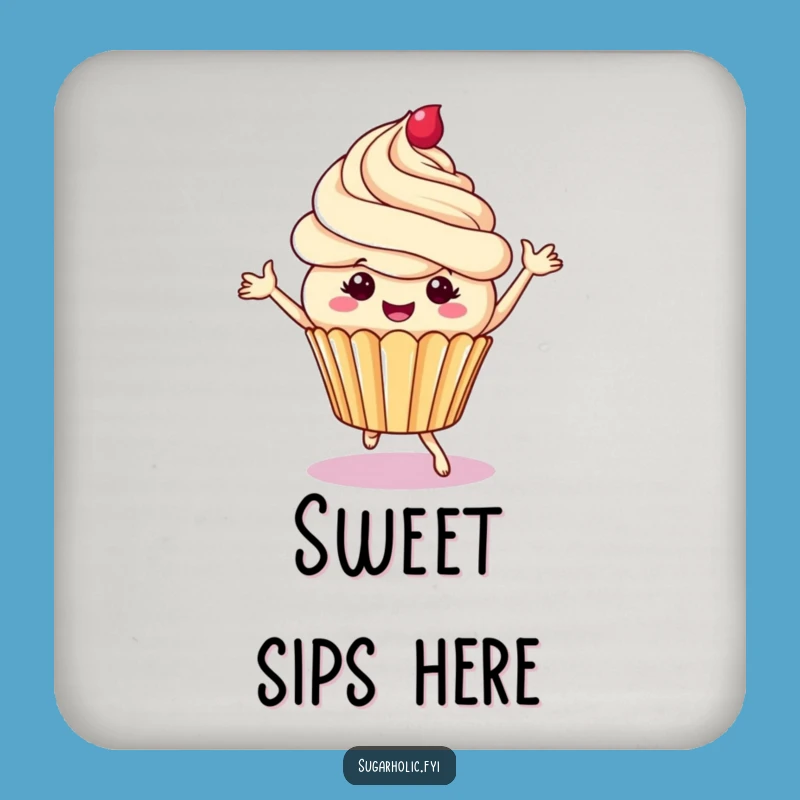 Funny Cupcake Frosting Swirls Coaster - Protect Surfaces with Hilarious Sweet Style