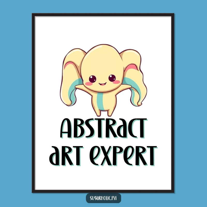 Funny Distorted Taffy Poster: Hilarious Stretchy Character Art Print, Perfect Funny Gift
