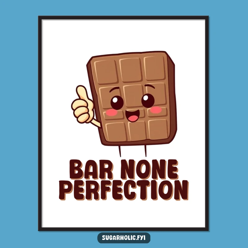Funny Chocolate Bar Poster: Thumbs Up Art, Hilarious Wall Decor Gift