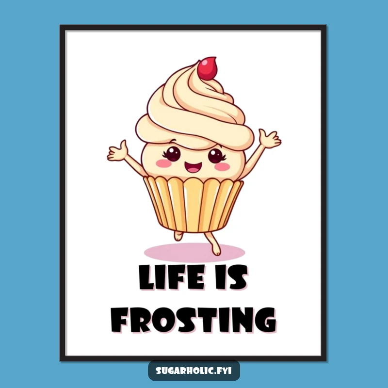 Funny Cupcake Frosting Swirls Poster - Vibrant & Hilarious Sweet Wall Art