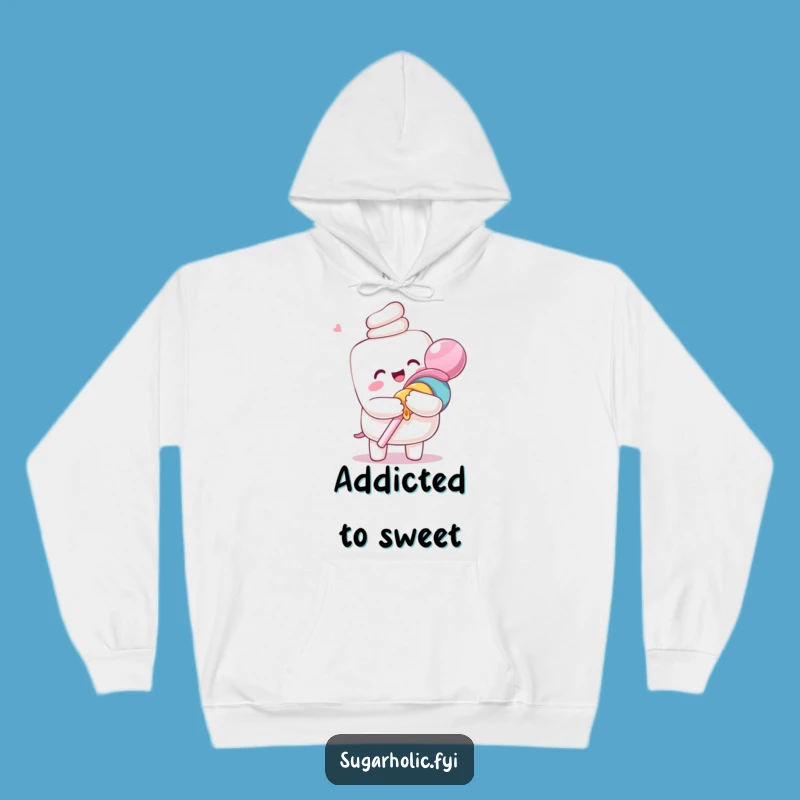 Funny Marshmallow Lollipop Hug Hoodie: Cozy Comfort with Sweet Joy