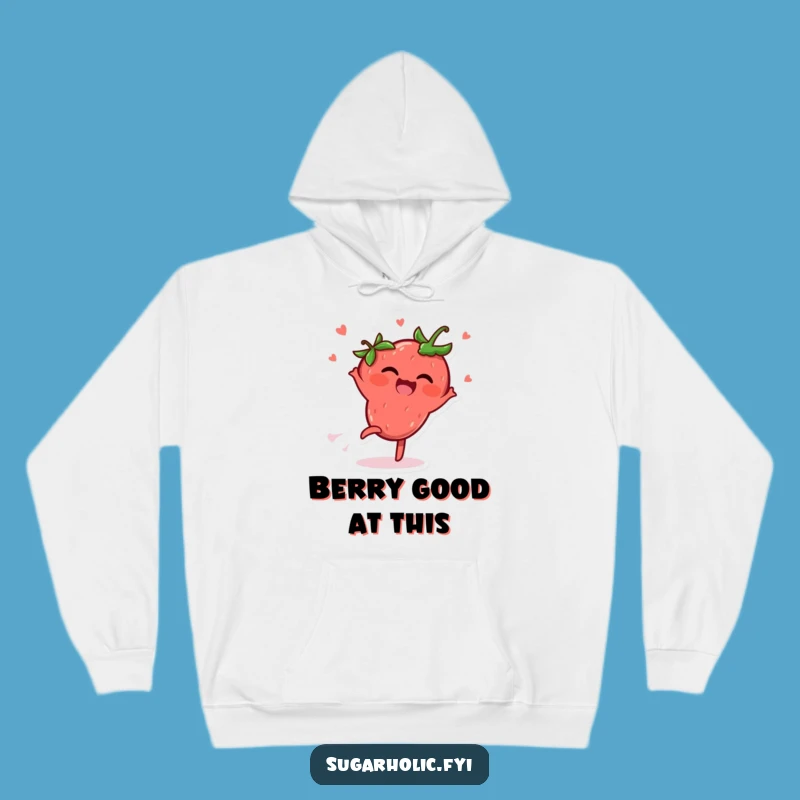 Funny Strawberry Cartwheel Hoodie: Cozy Up with Giggling Character Fun, Ideal Funny Gift
