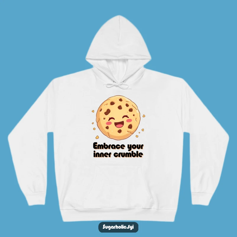 Cozy Funny Cookie Crumble Hoodie - Soft Cartoon Treat for Cheerful Comfort