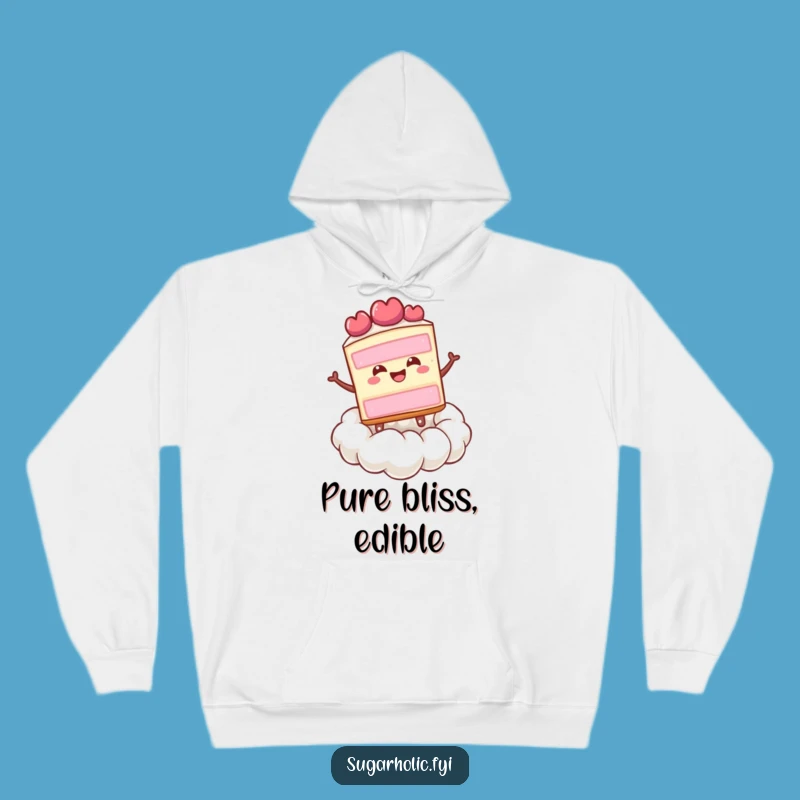 Cozy Funny Happy Cake Cloud Hoodie: Warm Dessert Dreams