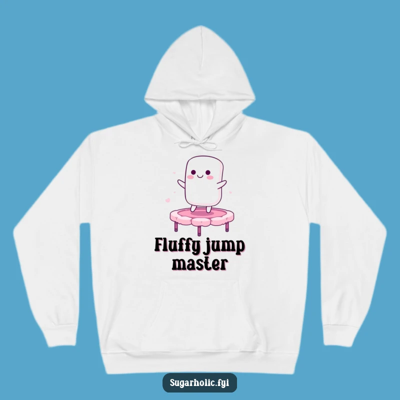 Cozy Funny Marshmallow Trampoline Hoodie - Warm & Humorous Comfort Wear
