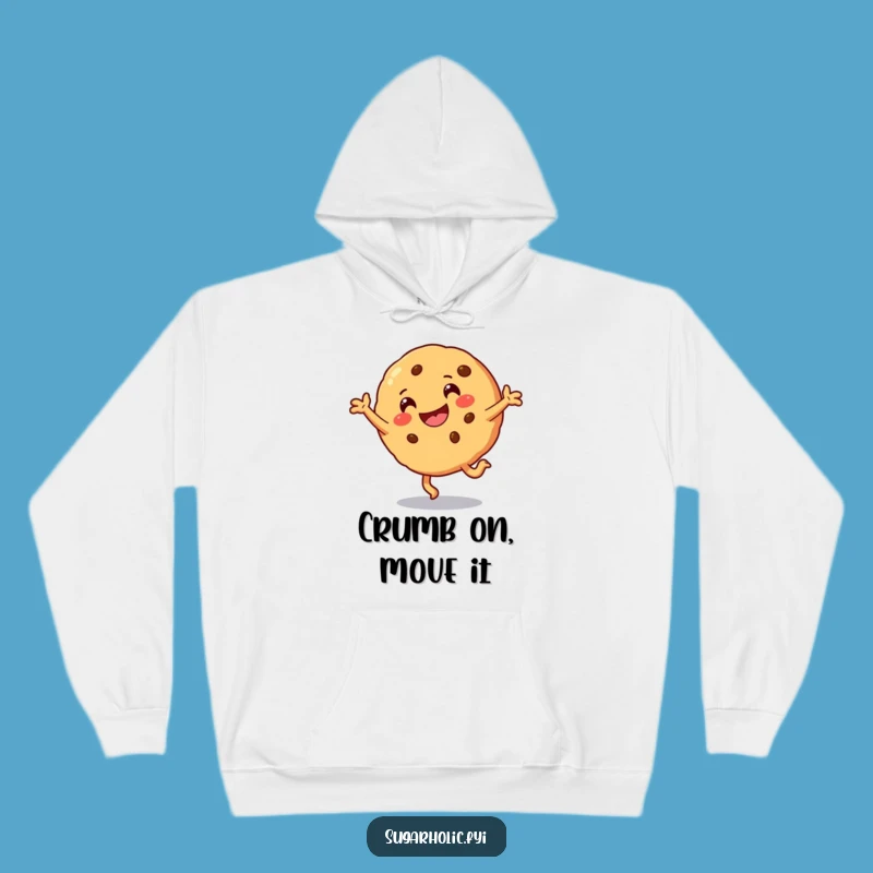 Funny Cookie Cartwheel Hoodie - Cozy Smiling Character Sweatshirt