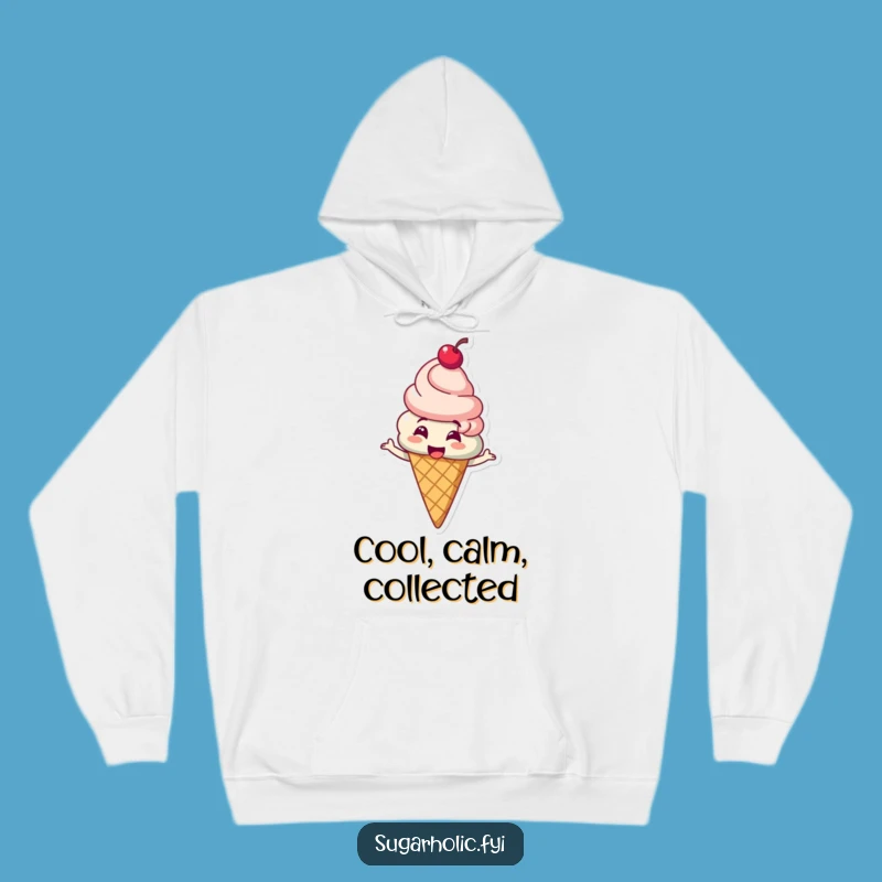 Funny Ice Cream Spin Hoodie: Cozy Cherry Character Sweatshirt, Awesome Funny Gift