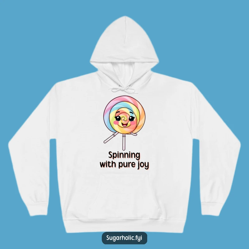 Funny Lollipop Hoodie: Cozy Up with a Spinning Character of Pure Delight