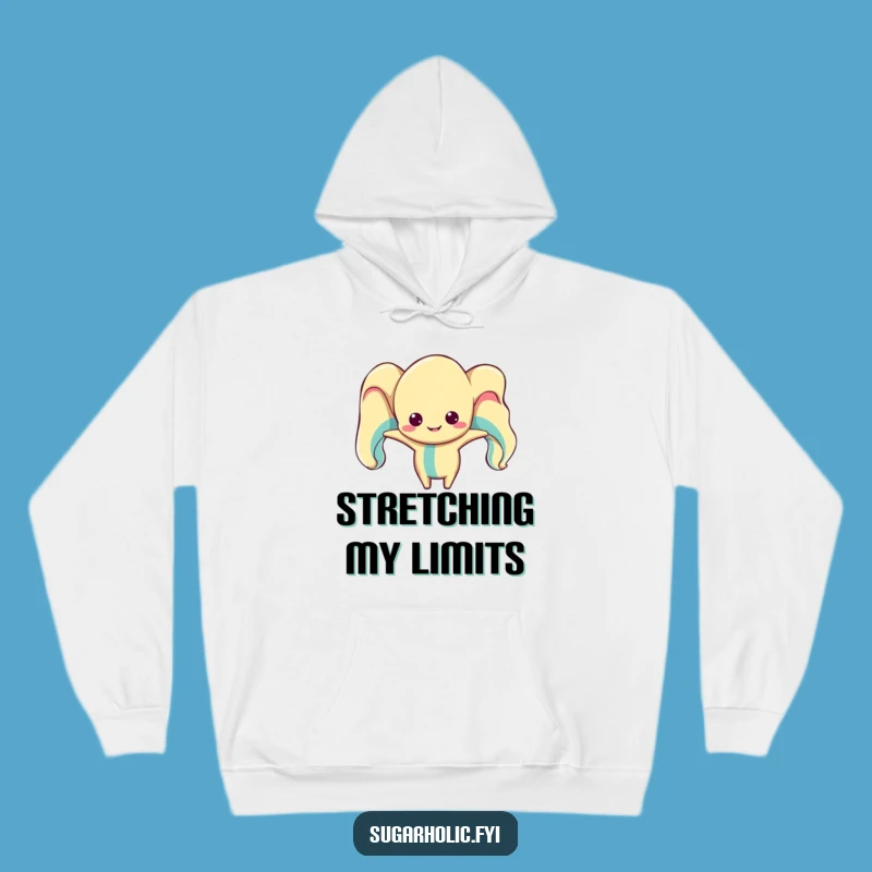 Funny Stretchy Taffy Hoodie: Cozy Distorted Character Sweatshirt, Ideal Funny Gift