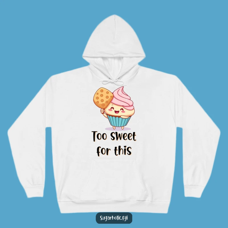 Funny Cupcake Fanning Wafer Hoodie - Cozy & Hilarious Warm Weather Gear