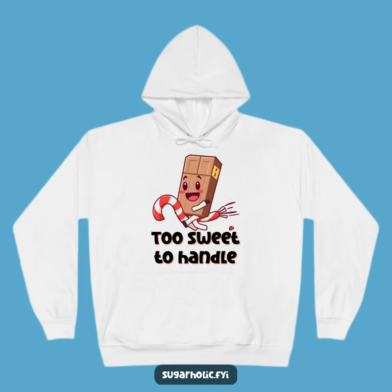 Funny Chocolate Bar Candy Cane Hoodie: Cozy Up with Sweet Laughter!