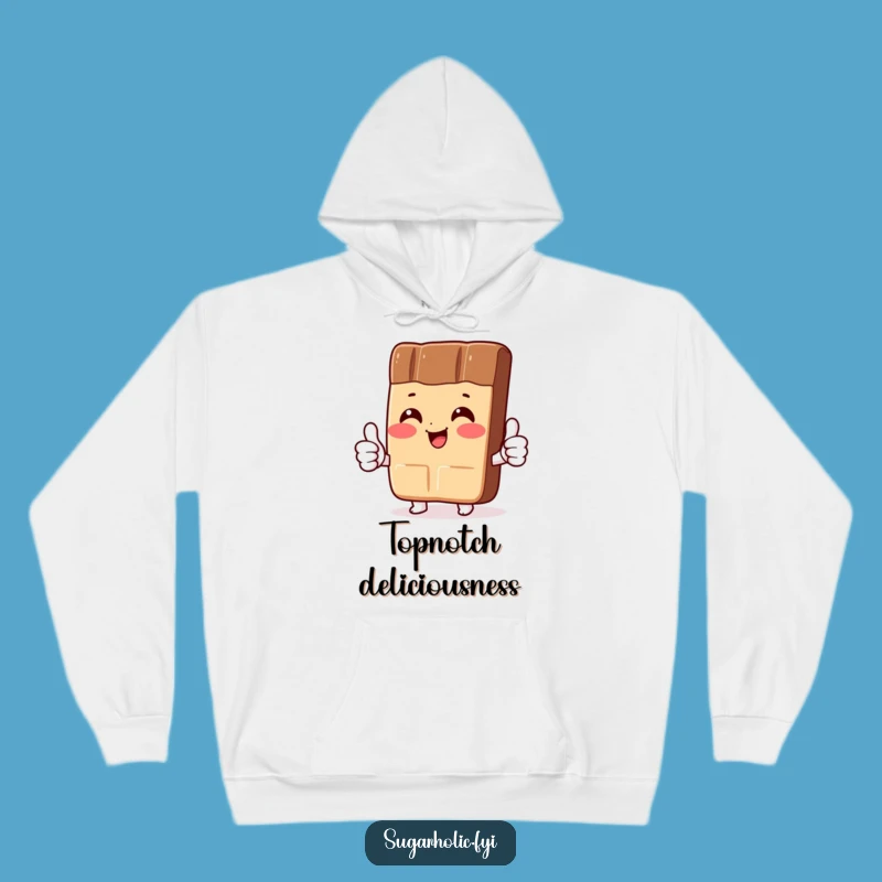 Funny Chocolate Bar Hoodie: Cozy Up with a Thumbs-Up Character of Sweet Approval
