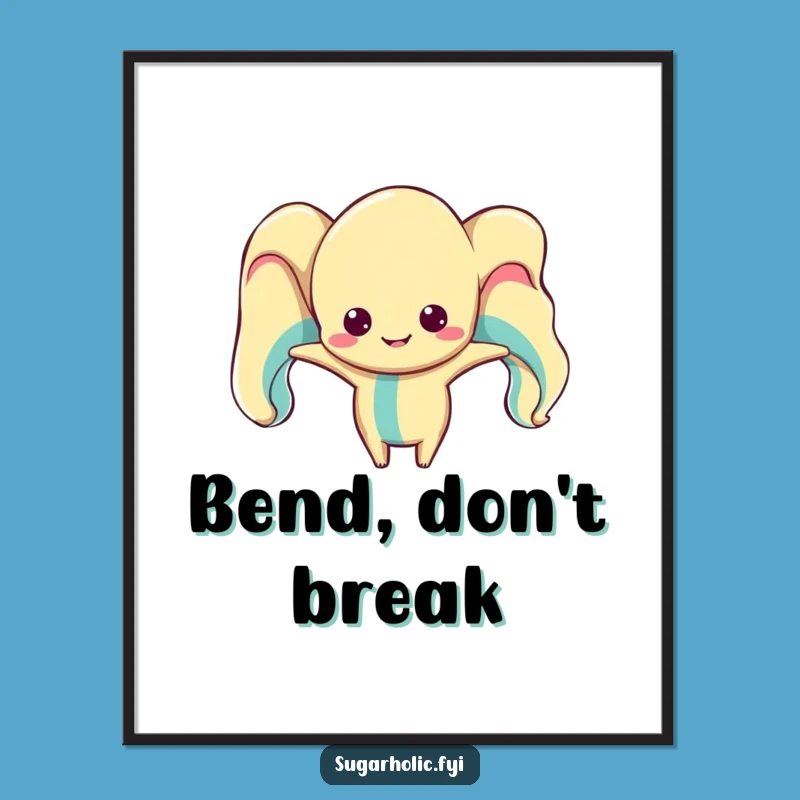 Funny Free Printable Taffy Wall Art: Stretched Character Humorous Downloadable Decor