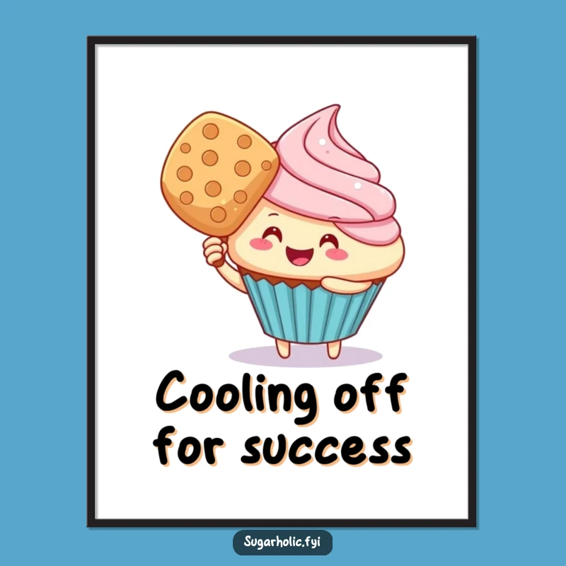 Funny Free Printable Wall Art: Fanning Cupcake, Hilarious Downloadable Decor
