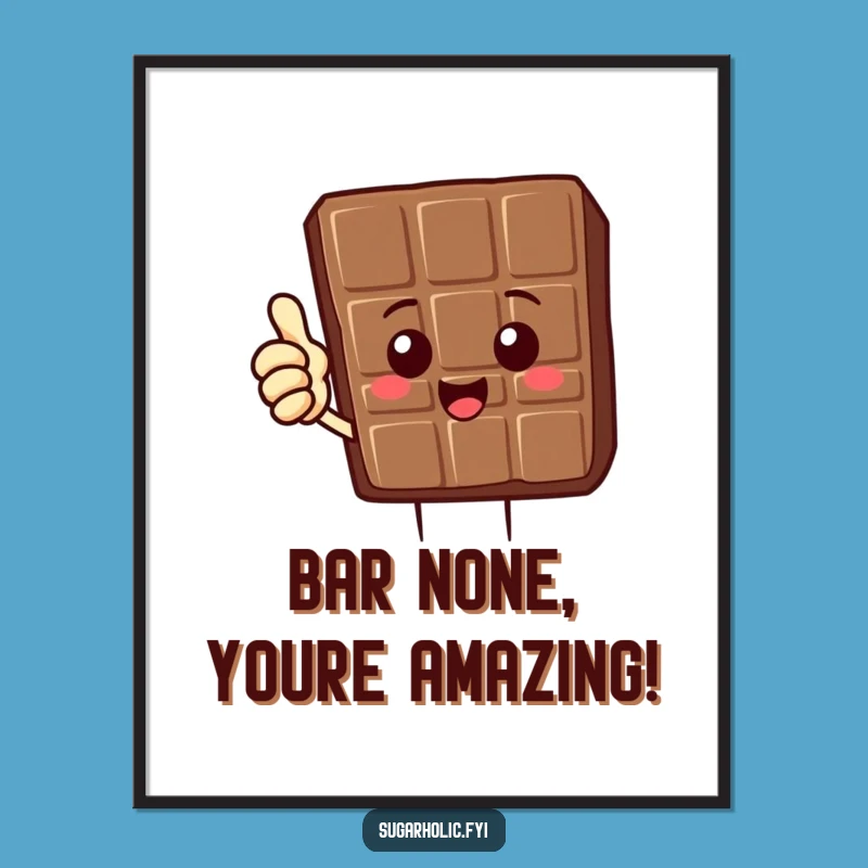 Free Printable Chocolate Bar Wall Art: Thumbs Up Downloadable Decor