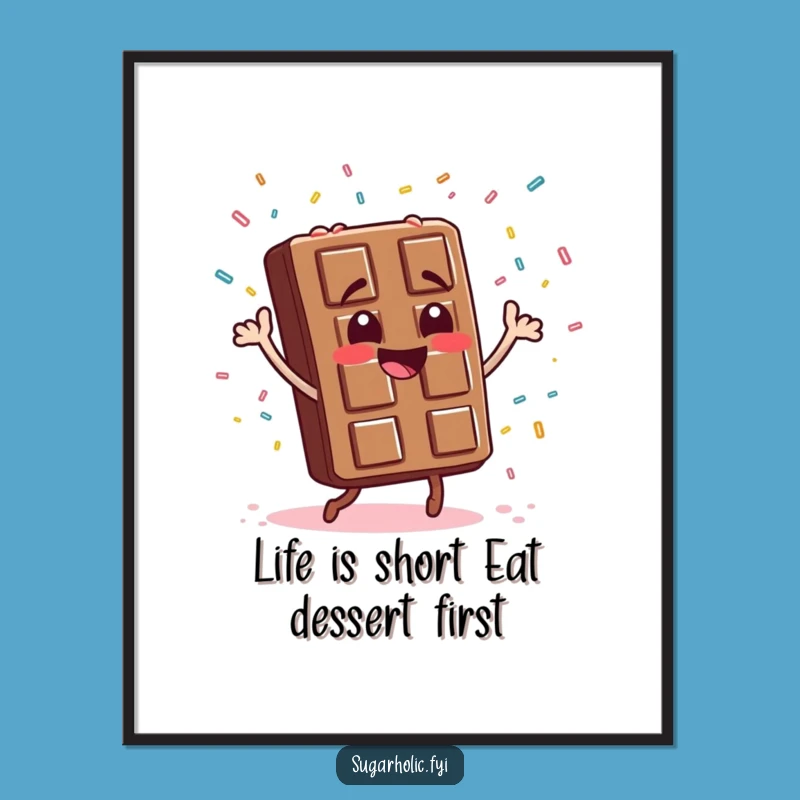 Free Printable Funny Chocolate Bar Wall Art - Silly Dance Downloadable Decor