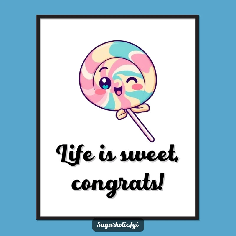 Free Printable Lollipop Wall Art: Swirling Delight Downloadable Decor