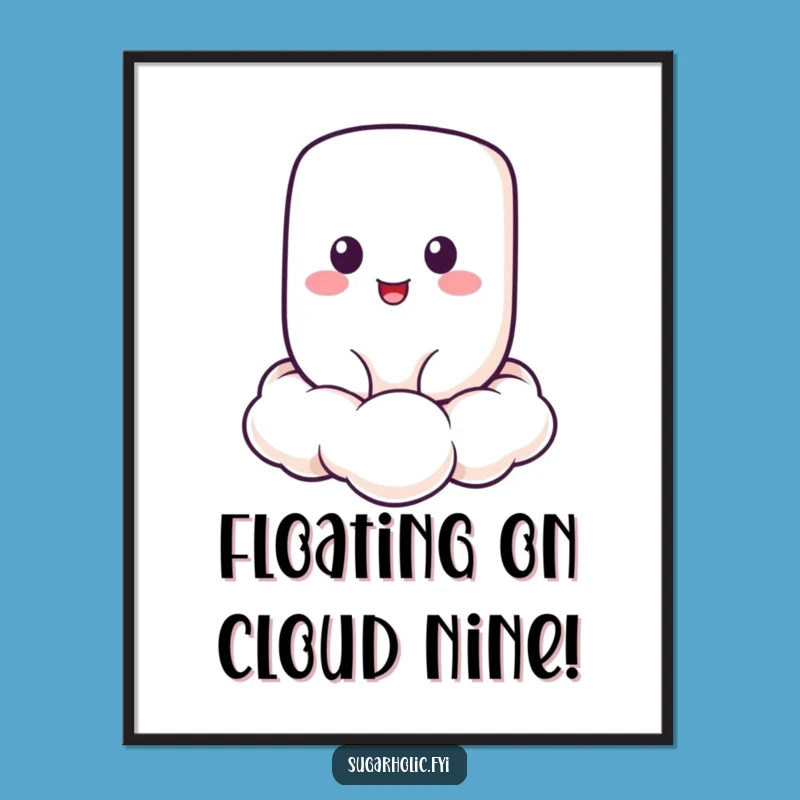 Free Printable Marshmallow Wall Art: Dreamy Cloud Float Downloadable Decor