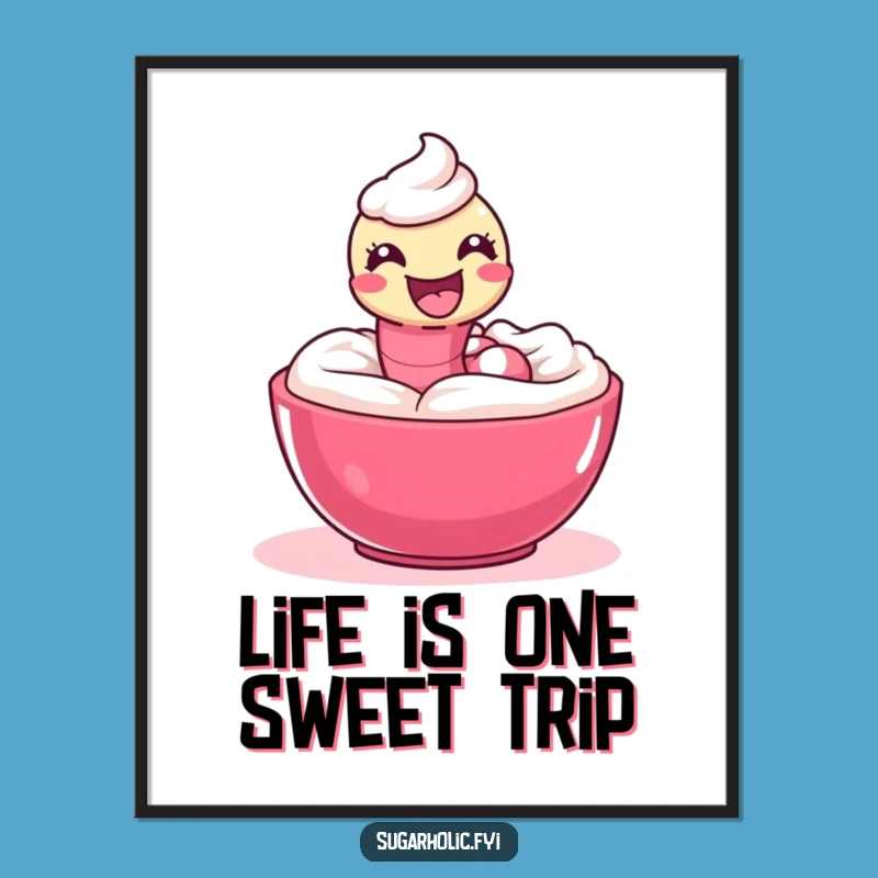 Free Printable Wall Art: Icing Gummy Worm, playful downloadable art!