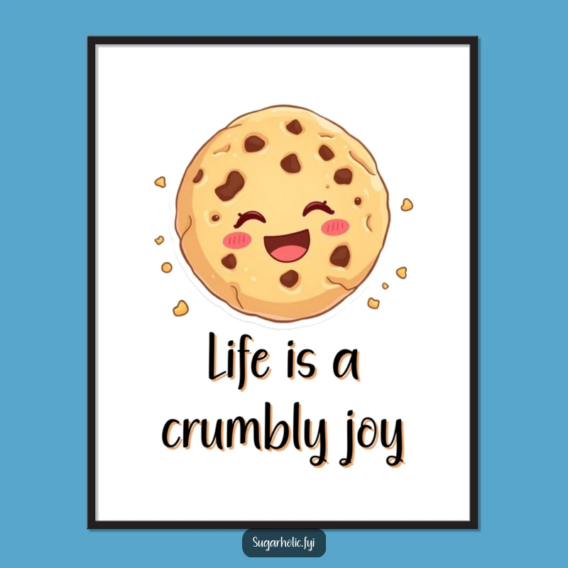 Funny Free Printable Wall Art: Crumbling Cookie Delight, Quirky Downloadable Decor
