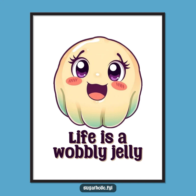 Funny Free Printable Wall Art: Wobbly Jelly Rolling Joy, Quirky Downloadable Decor