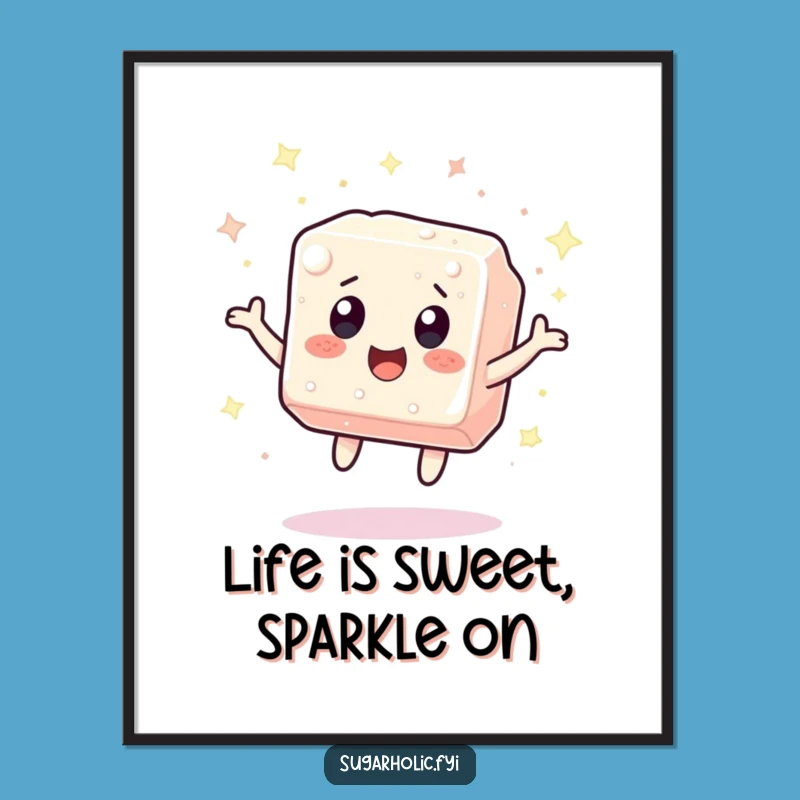 Free Printable Sugar Cube Art: Sparkly Bounce for Sweet Home Decor