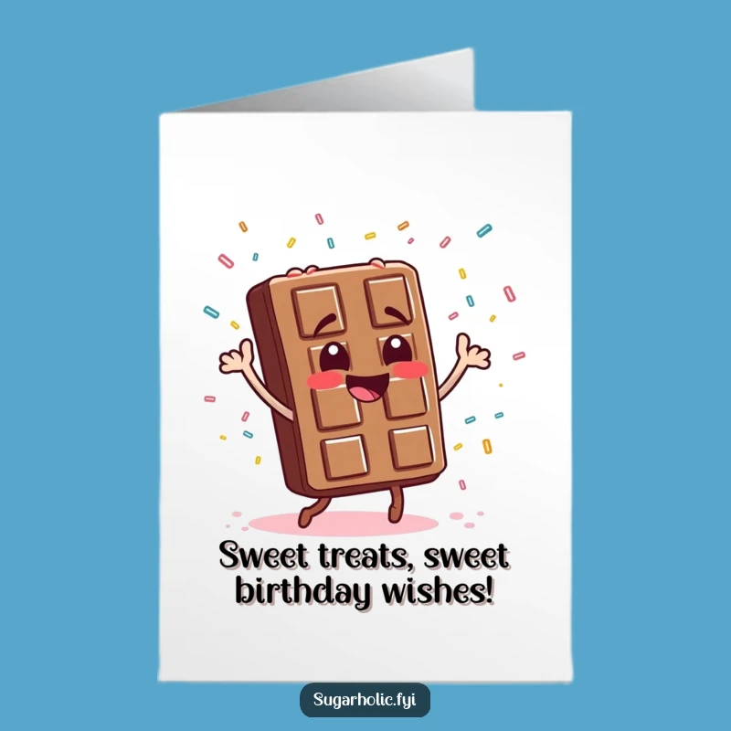 Free Printable Funny Chocolate Bar Birthday Card - Silly Dance Downloadable Gift