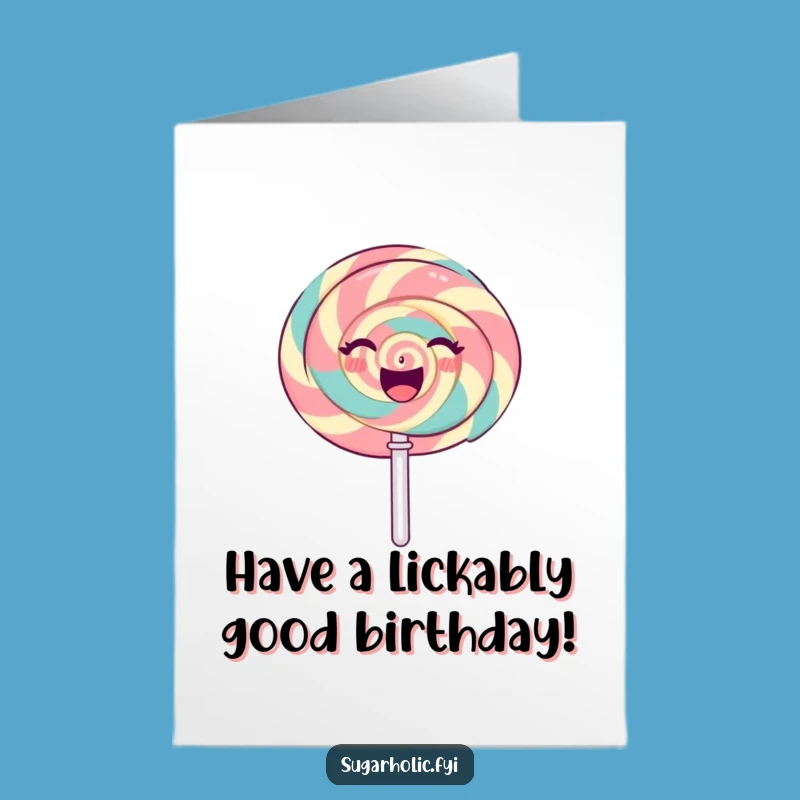 Free Printable Lollipop Birthday Card - Gleeful Spin Downloadable Gift