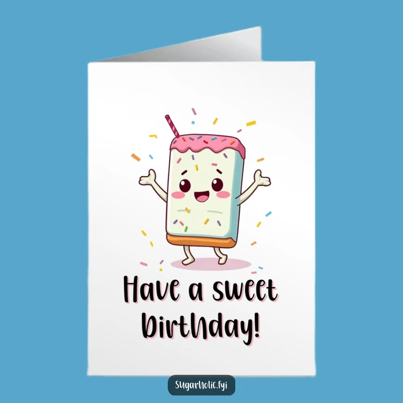 Funny Free Printable Candy Bar Birthday Card: Sprinkle Party Humor Greeting