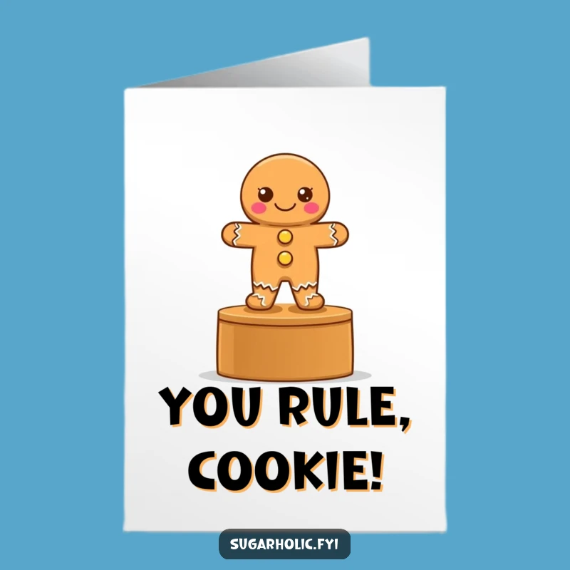 Free Printable Birthday Card: Proud Gingerbread Winner, Funny Downloadable Gift