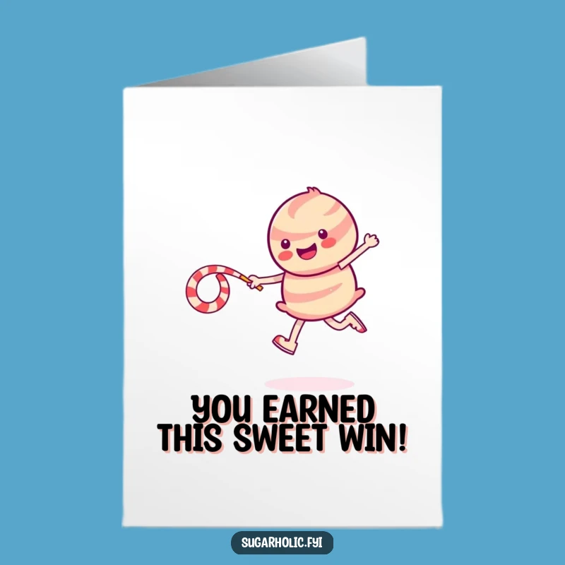 Free Printable Congrats Card: Candy Skipping Rope, Sparkly & Funny Downloadable