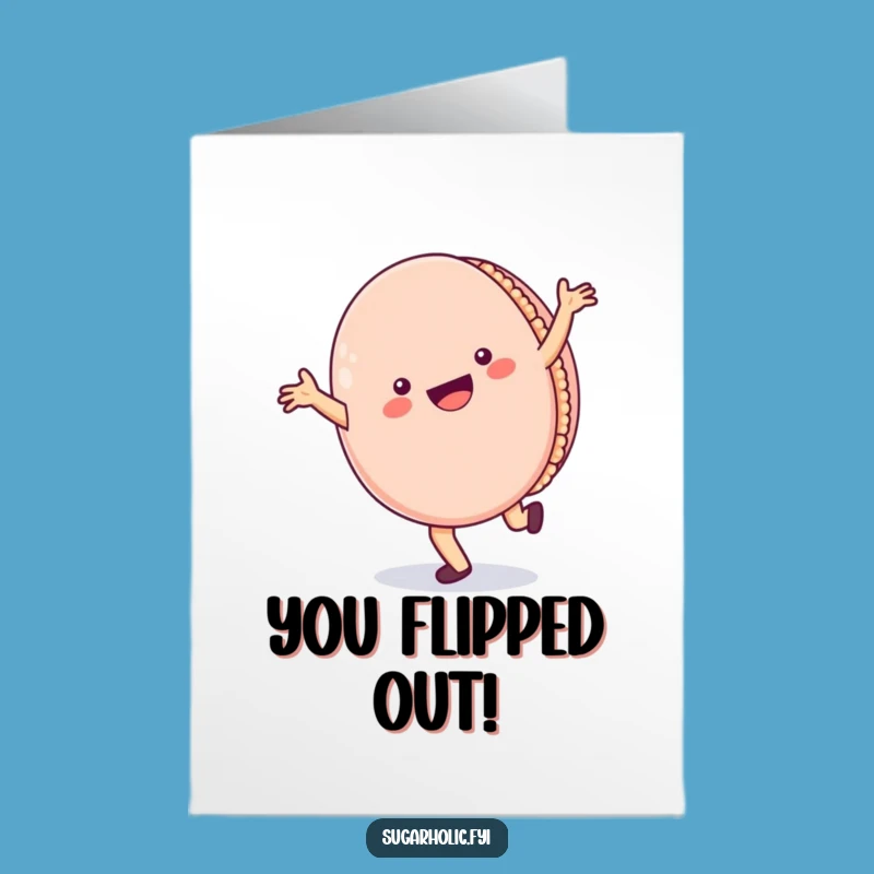 Free Printable Congrats Card: Macaron Cartwheel Celebration Downloadable Gift