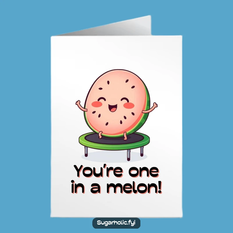 Free Printable Congrats Card: Watermelon Bounce, Celebratory Downloadable Gift
