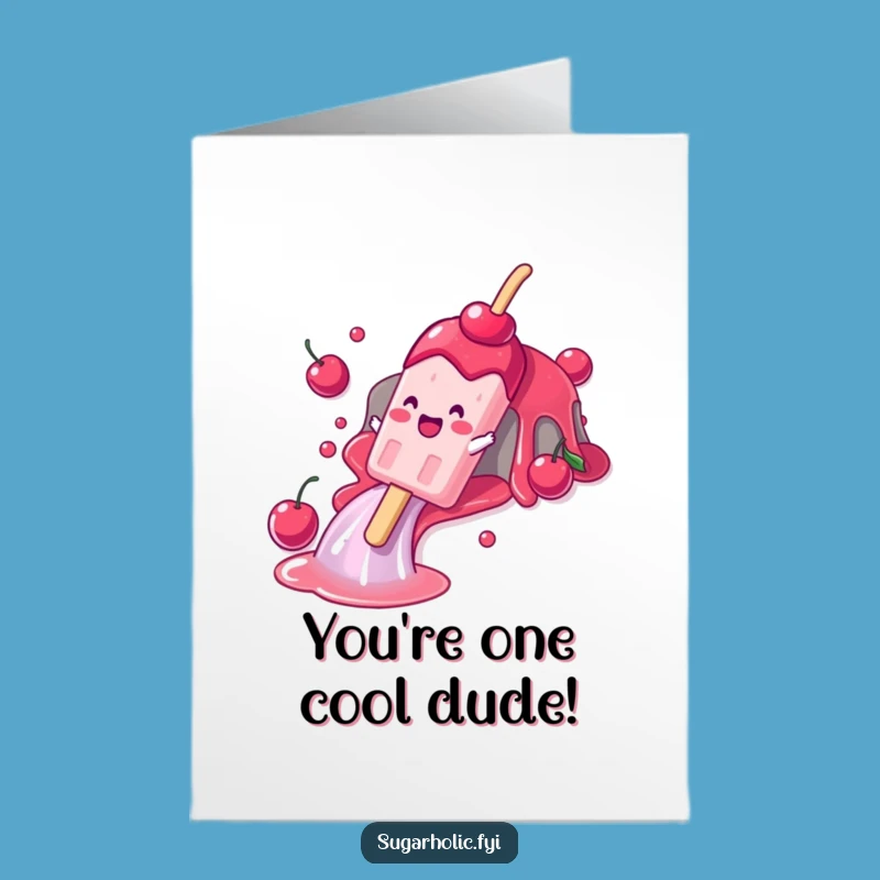 Free Printable Popsicle Congrats Card: Funny Downloadable Gift for Sweet Success