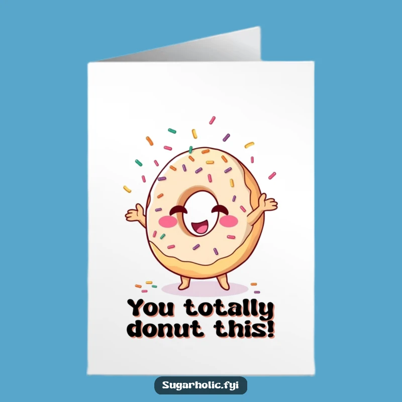 Free Printable Congrats Card: Donut Sprinkle Juggling Funny Celebration