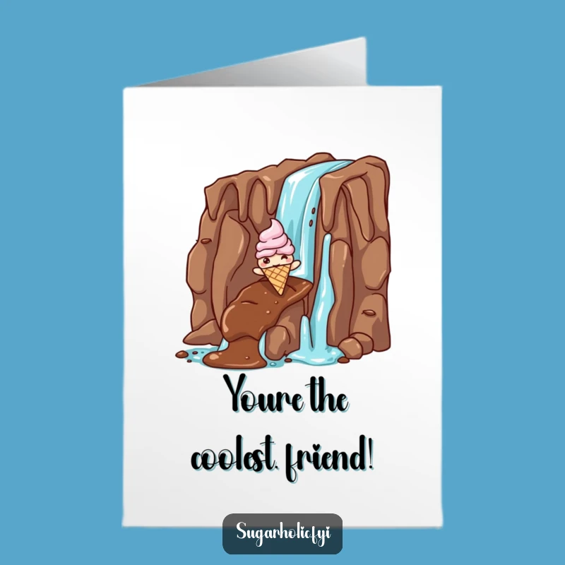 Free Printable Congrats Card: Ice Cream Slide, Funny Downloadable Celebration Gift