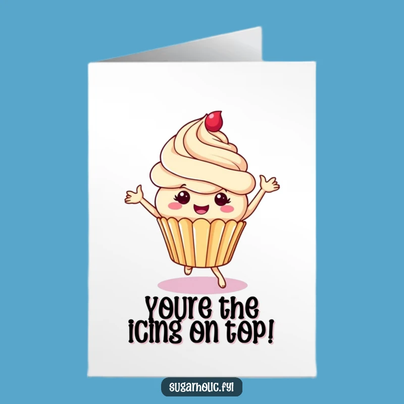 Free Printable Congrats Card: Cupcake Dance, Funny Downloadable Celebration Gift