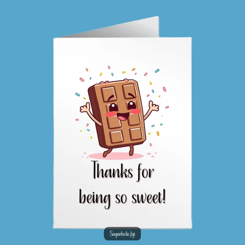 Free Printable Chocolate Bar Thank You Card - Silly Dance Downloadable Gift